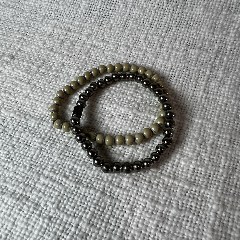 Set of 2 Fashion Beaded Stretch Bracelets Western Boho‎ Casual Streetwear